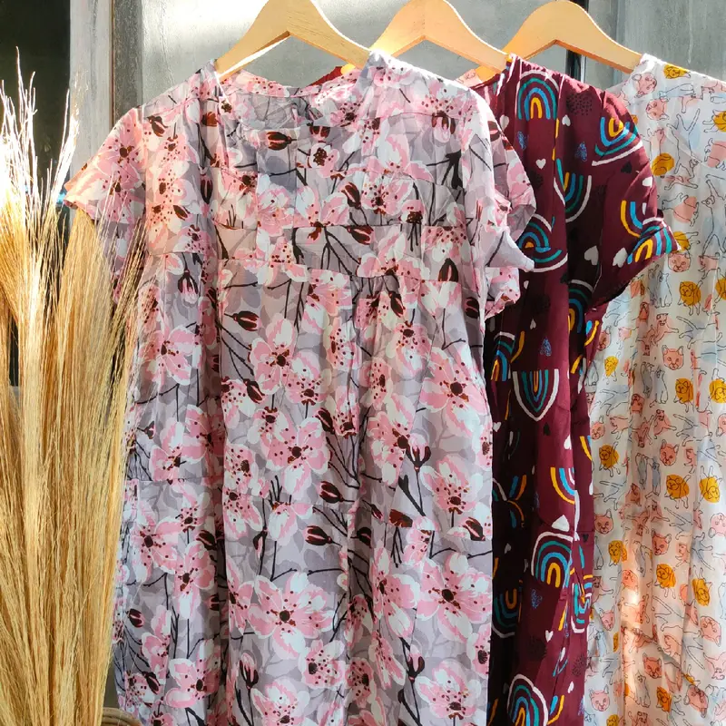 Daster Sambung Rayon Model Busui Kancing Sudah Obras 0