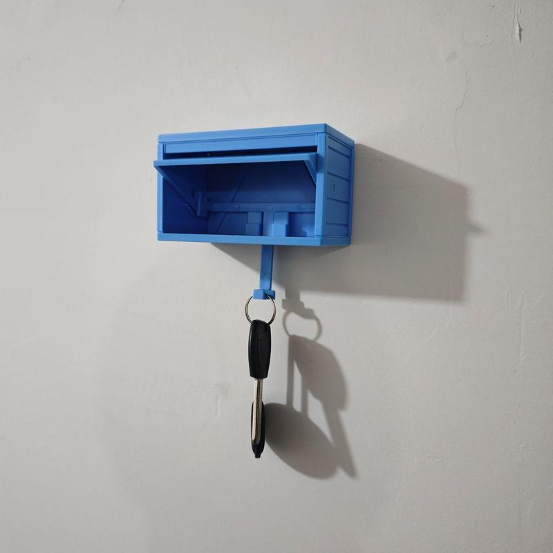 Car Garage Design Key Holder with Hook, 1 Count Wall Mounted Key Organizer for Entryway Garage, Ideal Gift for Birthday, Holiday, Shelves, Decor, Wall Shelf, Garage Storage 7