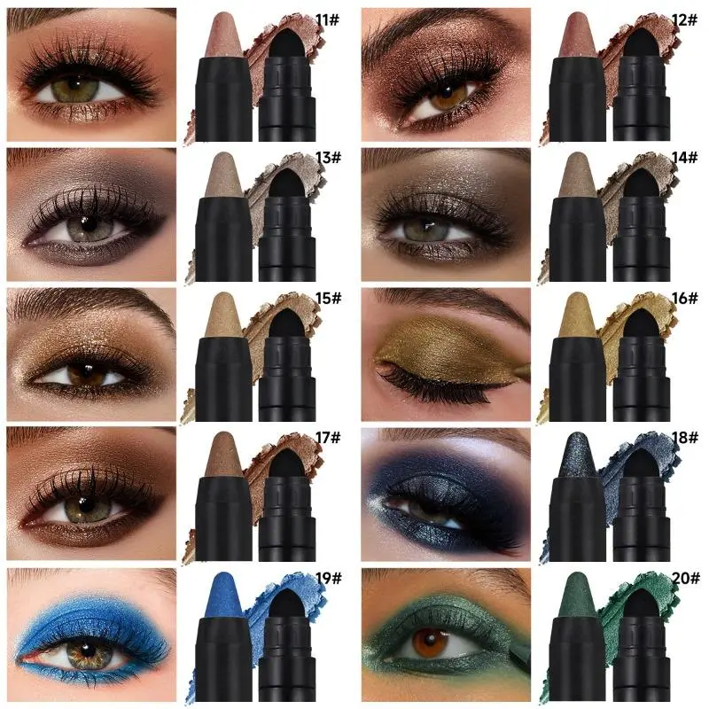 Long Lasting Shimmering Eyeshadow Pencil, 1 Count Ultra Pigmented and Long Lasting Cream Eye Shadow Pen, Eye Makeup Tool for Women, One Size Makeup, Christmas Gift 3