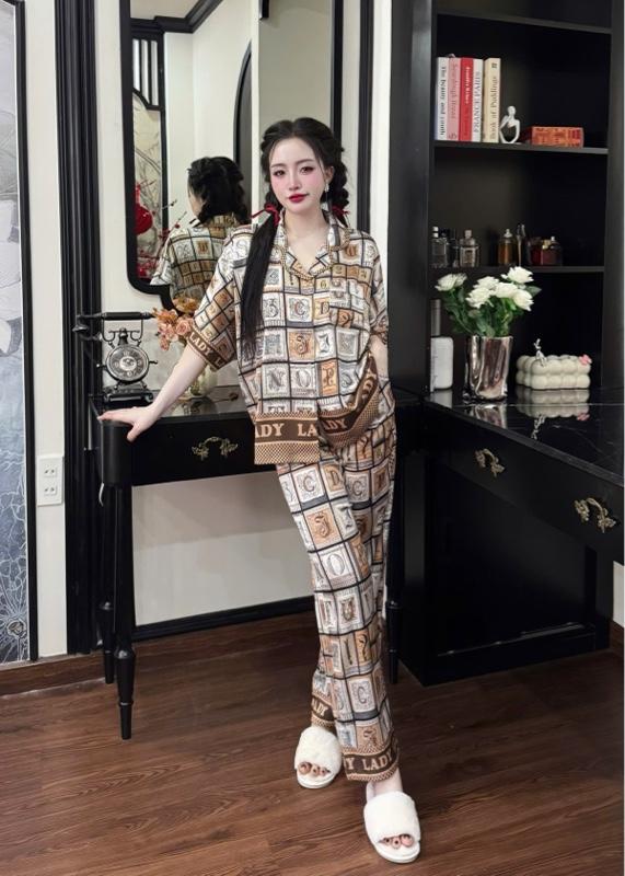 Product Introduction of Đồ Bộ Nữ Pijama Cánh Dơi Lady _ Size 45_68kg. Chất Vải Lụa Latin Mềm Mát . Quần Dài 95cm Có Túi 12