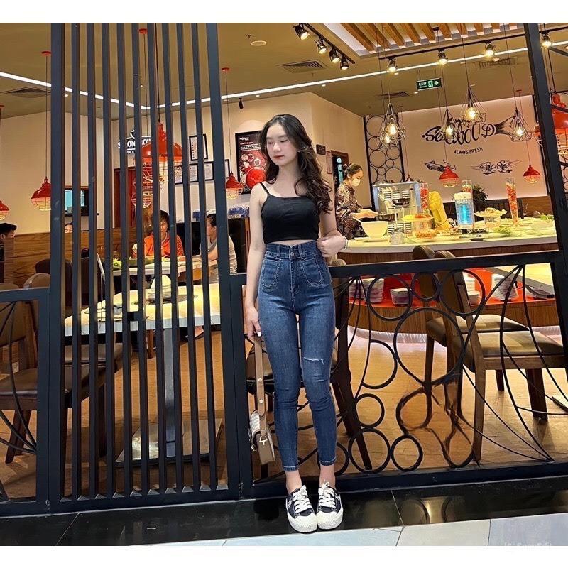 Product Introduction of Quần jean ôm nữ cạp cao thời trang.chất vải QCCC co giãn 4 chiều Denim 4