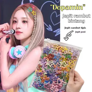 1-1110pcs Jepit Rambut Bintang Warna Cerah Gaya Y2K Trendy Untuk Anak Remaja Fashionable