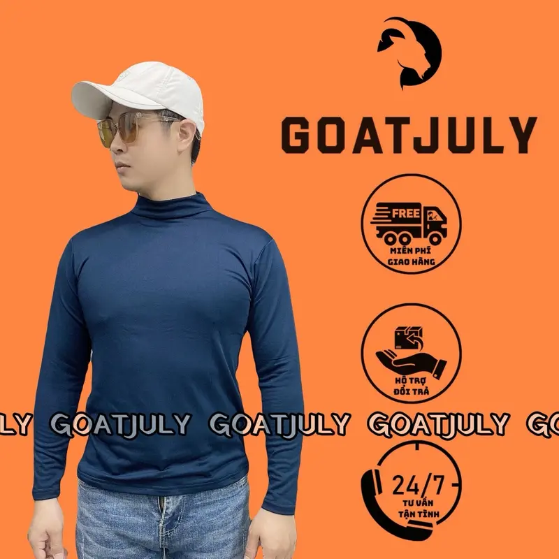 Áo Giữ Nhiệt lót nỉ Nam Nữ "G.O.A.T" | cổ cao, dài tay, mặc ấm áp mùa Đông, co giãn thoải mái 4 chiều. Menswear Nhung 3