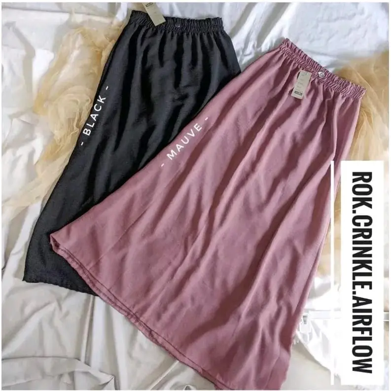 Rok Crinkle Aerflow Anak Perempuan Usia 4-10 Tahun / Rok Anak Fashion