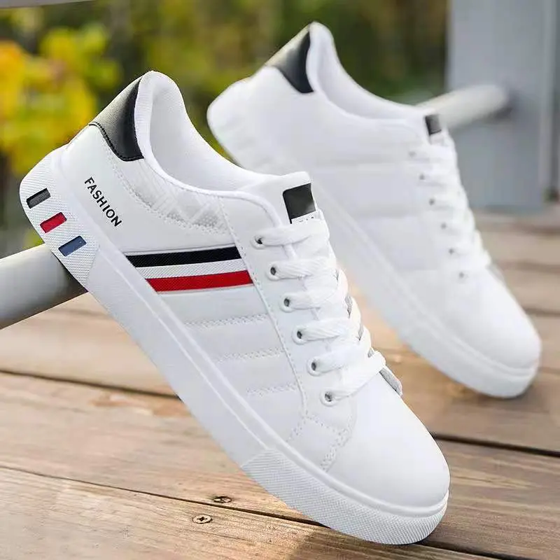 Bestall Christmas 2024 summer new casual shoes extra large size men's board shoes trend breathable white shoes men's sports shoes low top
