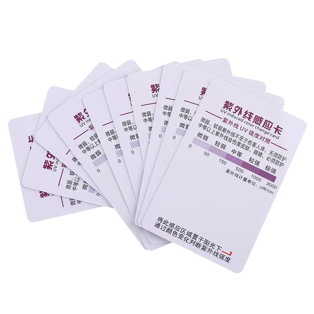 UVB Tester Reptile Bulb/Light/Lamp UVB Reptile Lamp UV ReptileUVB Fluorescent Light Tester Card 10 Pcs