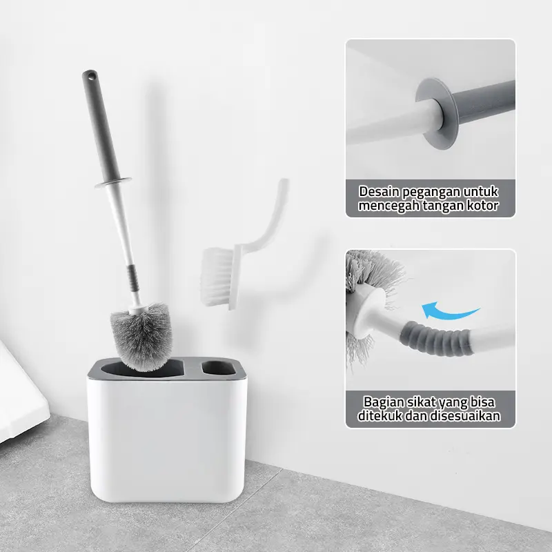 GM Bear Sikat WC (2 in 1) Kepala Bulat 2039 - Toilet Brush 2in1 Gagang 1