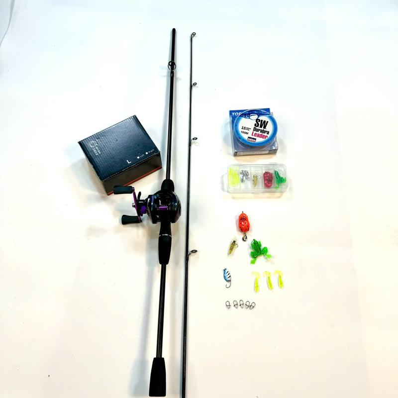 COMBO SÓI ĐEN NGANG KÈM MÁY NGANG TITAN TẶNG KÈM DÙ SW HỘP 7 MỒI CÂU LURE