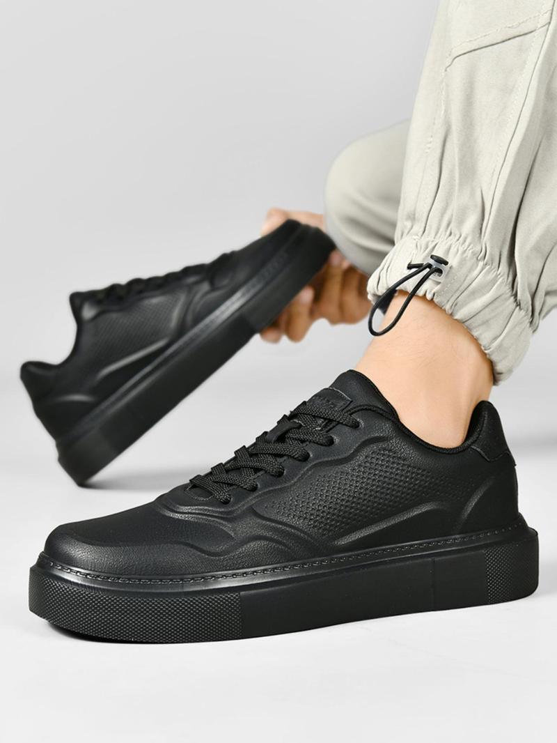 Product Introduction of Men's Fashionable Lace Up Low Top Sneakers, Casual Comfortable Breathable Skate Shoes, Male All-match Round Toe Sports Shoes for Daily Wear 6