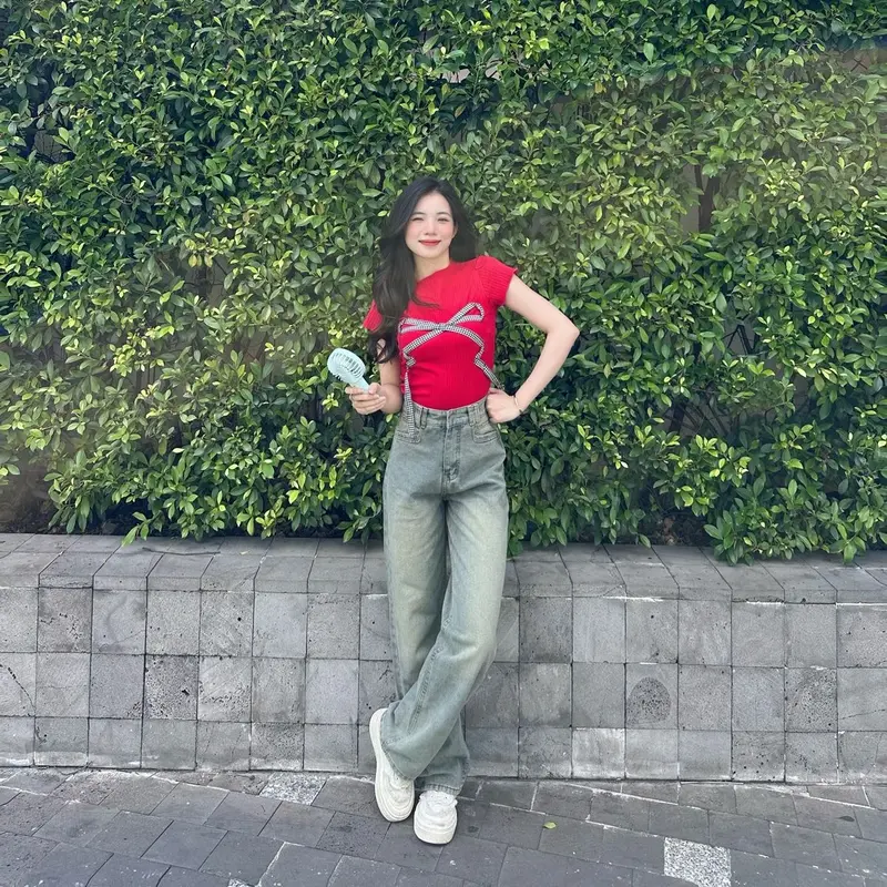 Quần Jean Suông Nữ Chất QC Passan Kiểu Màu Bụi Nhẹ Women Pants Ong h jeans 5