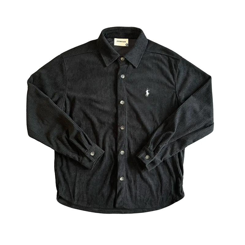 Áo sơmi dài tay nhung tăm "Polo" Zoewatson ST1638 Streetmansss, vải dày dặn phom thoải mái.