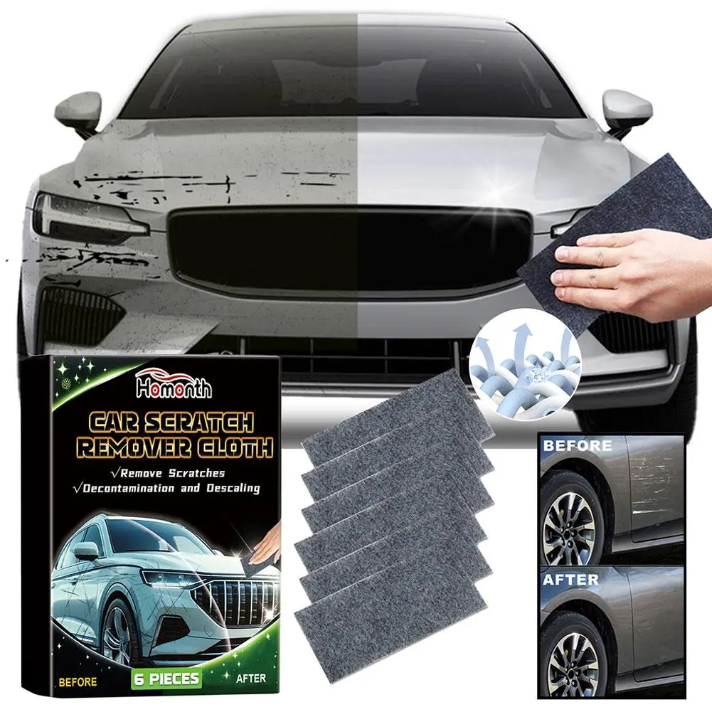 6Pcs Nano Cleaning Cloth Scratch Remover For Vehicles Car Paint Deep Scratches Repair A7Q6