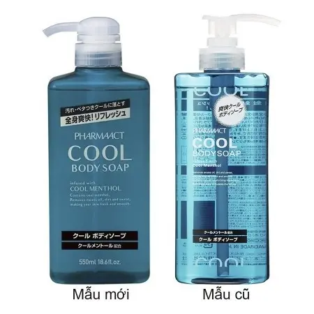 Sữa Tắm & Dầu Gội COOL PHARMAACT Nhật Bản Mát Lạnh Cho Nam 550ML 2