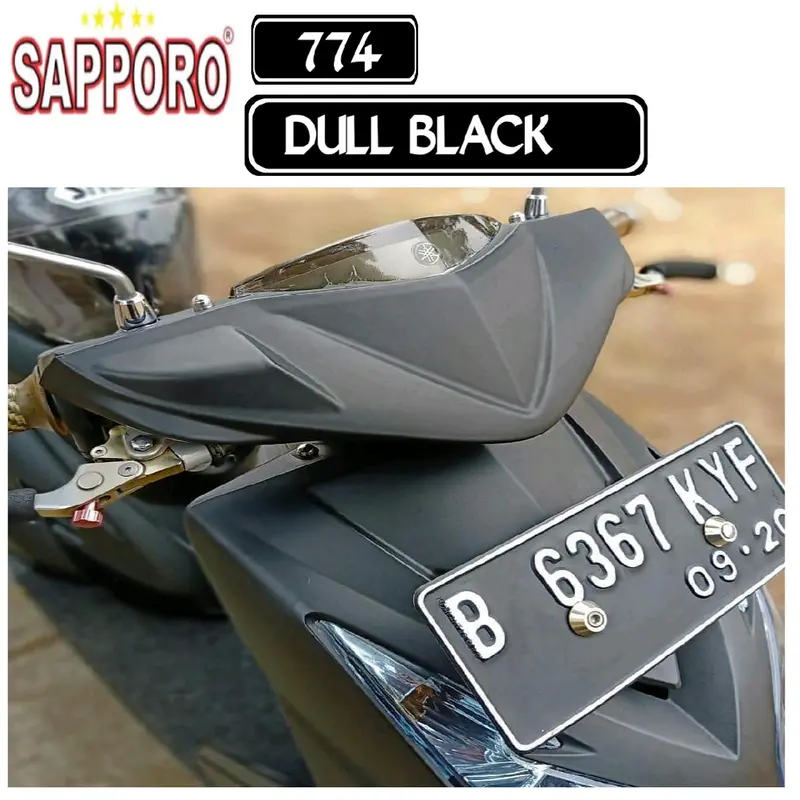 774 DULL BLACK DOFF SAPPORO STANDAR 300ml Cat Semprot Pylok Pilok Pylox / Cat Semprot / Cat Aerosol / Sapporo Standar 3