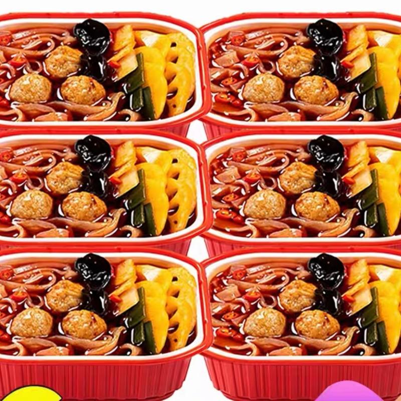 Combo 2 hộp lẩu tự sôi bò viên và xúc xích Food Thức Ăn Cay cơm hộp cơm omachi tự chín cơm tự chín chao dinh miến mì3 miền