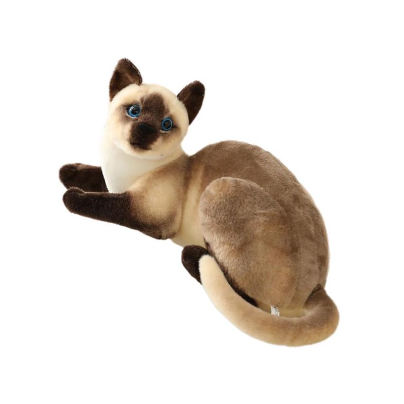 Product Introduction of Simulation Cat Plush Toy Simulation Cat Realistic Short Plush Doll Doll Cat F8F6 11