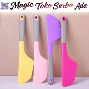 Magic Toko Serba Ada Spatula Jumbo Silikon H1095 Tebal Tahan Panas Food Grade Pengaduk Adonan Perlengkapan Dapur Bahan Berkualitas Ukuran 34 cm x 7 cm