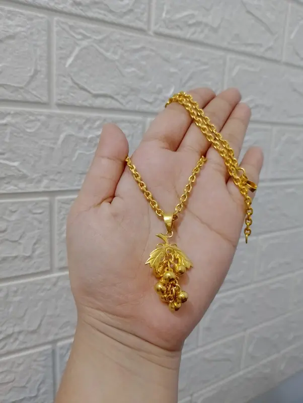 Kalung Anggur Daun Super Cantik Aksesoris Elegan 4