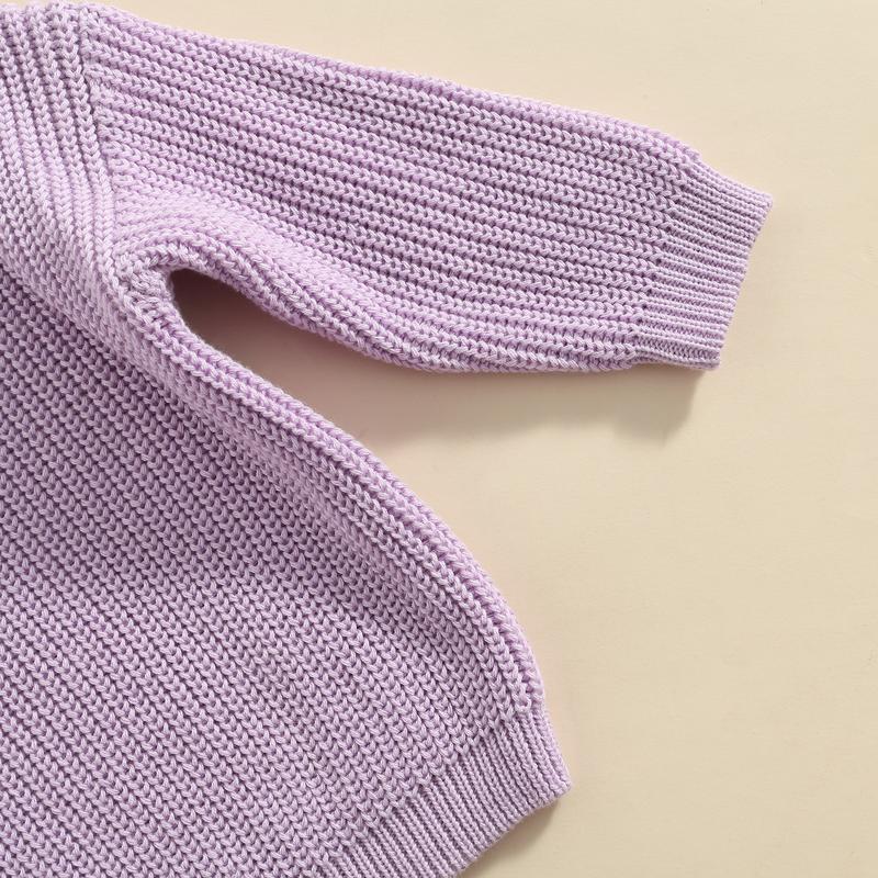 Product Introduction of Toddler Baby Round Neck Sweaters, Winter Warm Long Sleeve Candy Color Knit Pullovers 53