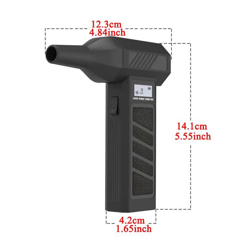 Product Introduction of 130000 RPM 4 Gears Adjustable Type-C Charging Car Blowing Snow Portable Cleaning Blower Tool Turbo Jet Fan Electric Air Duster 1