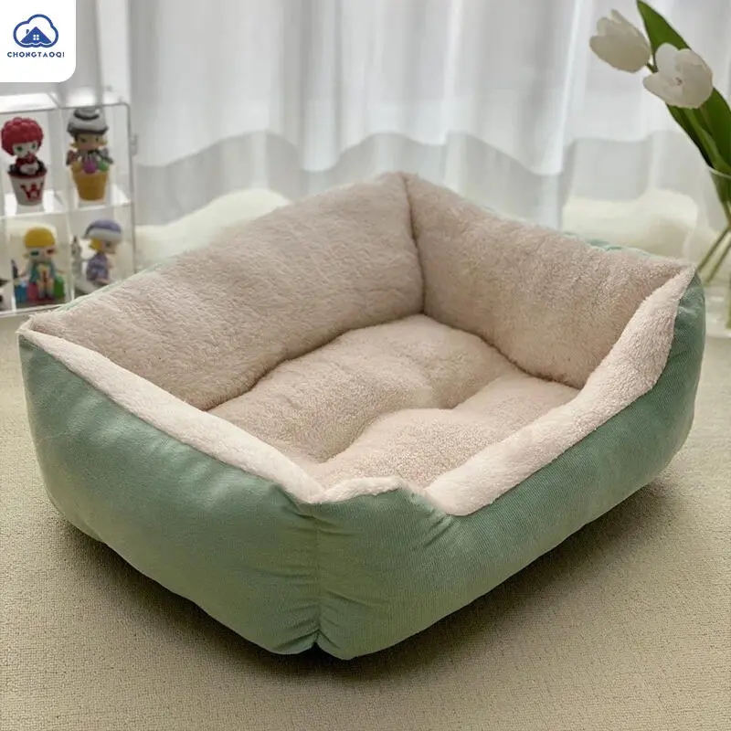 Sử dụng cho thú cưng, lồng chó và mèo, thảm vuông, ấm áp, tất cả các mùa, hạt