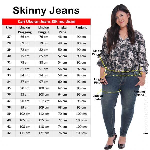 Product Introduction of [Size 27-42] Celana Panjang Skinny Jeans Wanita JUMBO BIG SIZE BIO HIJAU 0