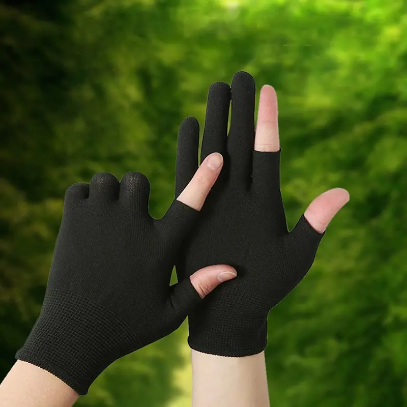 [HHH]Two Finger And Five Finger Nylon Gloves For Protective Women's Work Gloves