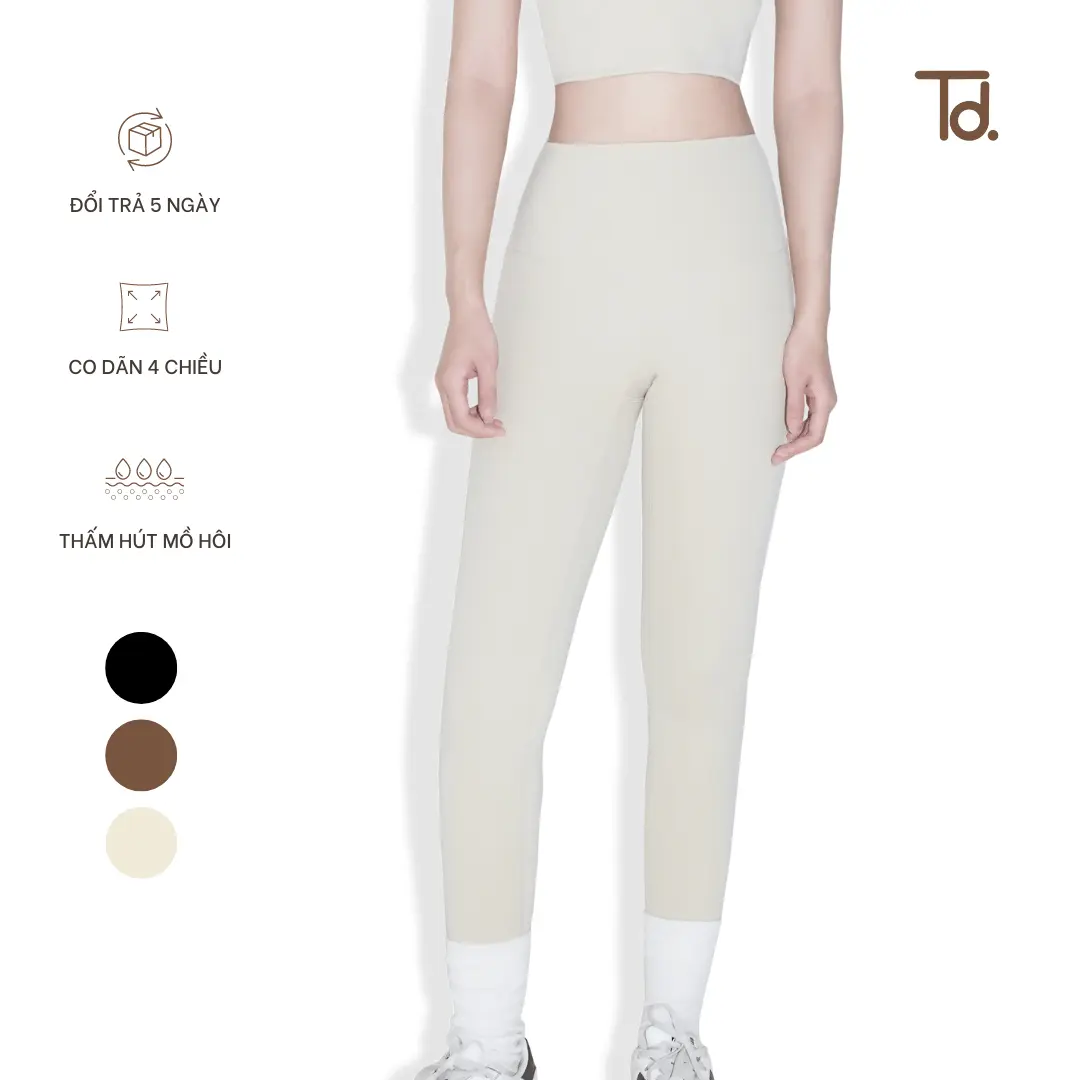 Quần Legging Cạp Cao VITAflex - Studio Tamarind - Vải co giãn 4 chiều, thấm hút mồ hôi mang đến sự thoải mái Trang Phục Sport quần legging thể thao yoga Tập Gym Tim