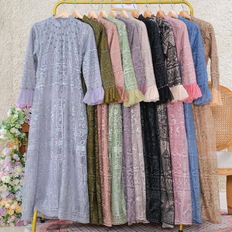 Product Introduction of Gamis Kinarya Gamis Semi Outer Gamis Tulle Etnic Premium Gamis Terbaru Gamis Kekinian Gamis Modern Gamis Pesta Dress Pesta Gamis Kondangan Gamis Kebaya Wanita Muslim Payet 5