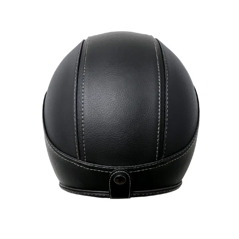 [ Leather Black Edition With Visor ] Helm Bogo cowok pria keren Marcolino Leather SNI 1