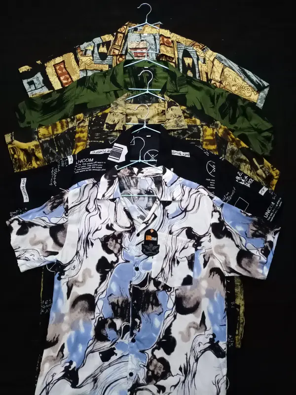 Kemeja Vintage Pria Baju Hawai Rayon Motif Kekinian Distro 3