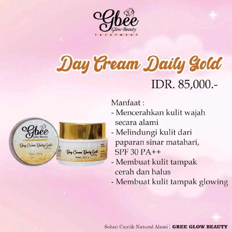 Day Kinclong GOLD MEDIUM Gbee Glow Beauty / BPOM / COD / Free Gift 1
