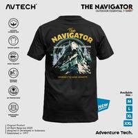 Gambar AVTECH - T-Shirt Kaos Lengan Pendek Outdoor Gunung Casual Harian Cotton Combed - THE NAVIGATOR - Hitam, M dari Avtech Adventure Technology Kota Administrasi Jakarta Timur 4 Tokopedia
