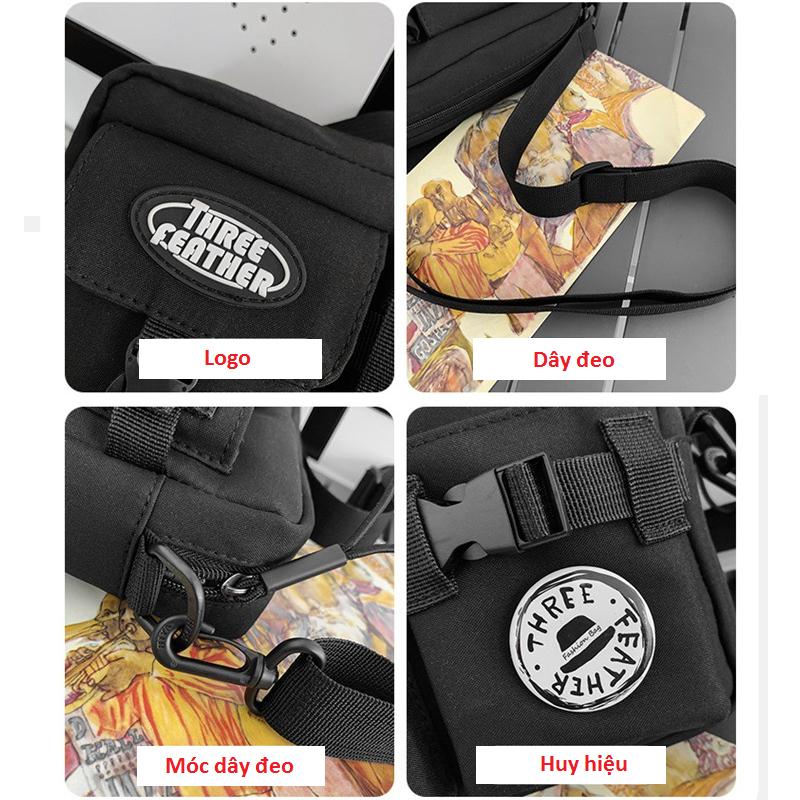 Túi đeo vai nam nữ vải canvas, phong cách đường phố T11 Bag Đeo Chéo 4