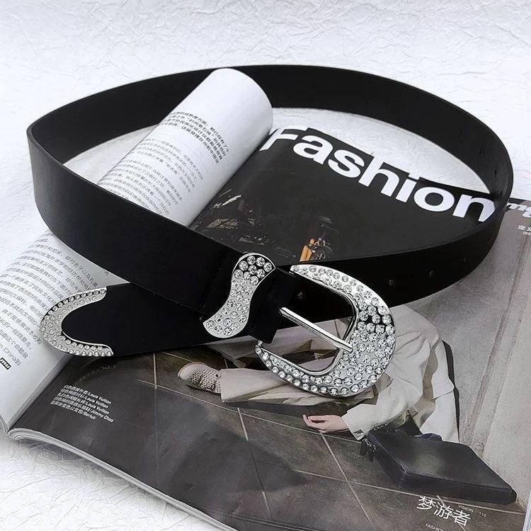 Product Introduction of Ins Niche Rhinestone Belt Millennium Hot Girl Trendy Decoration Accessories Personality American Dark Style Belt for Women Shorts Y2K shapewear  corset 12