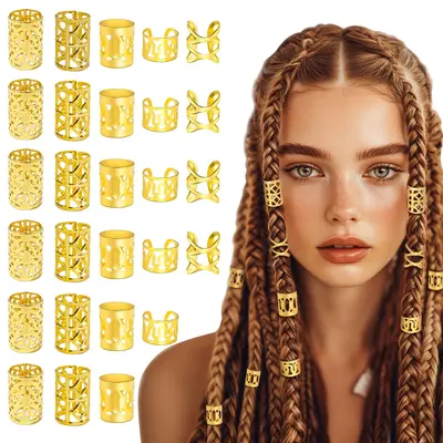 Hair Clips Gold Jewelry For Braids 30PCS Gold Hair Jewelry For