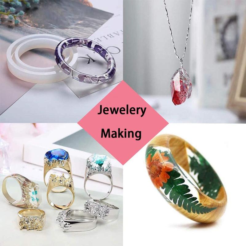 UV Resin Kit, Hard UV Resin, Fast Curing Resin for Jewelry Making, DIY Craft Decoration, Coating 5