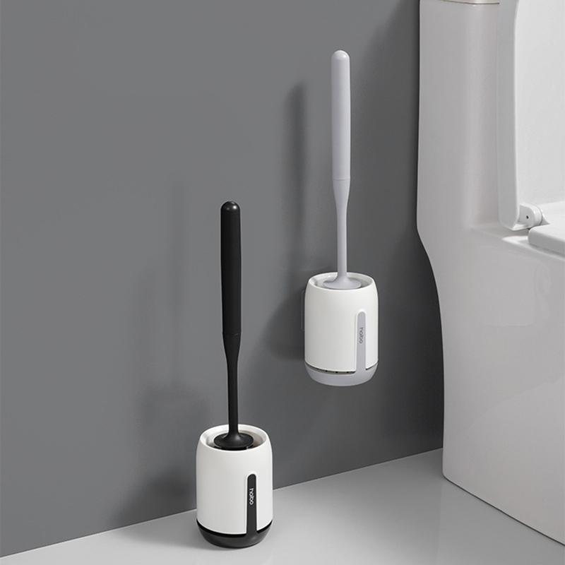 Bathroom Wall Mounted Toilet Brush Long Handle Corner Cleaning Brush Set 7