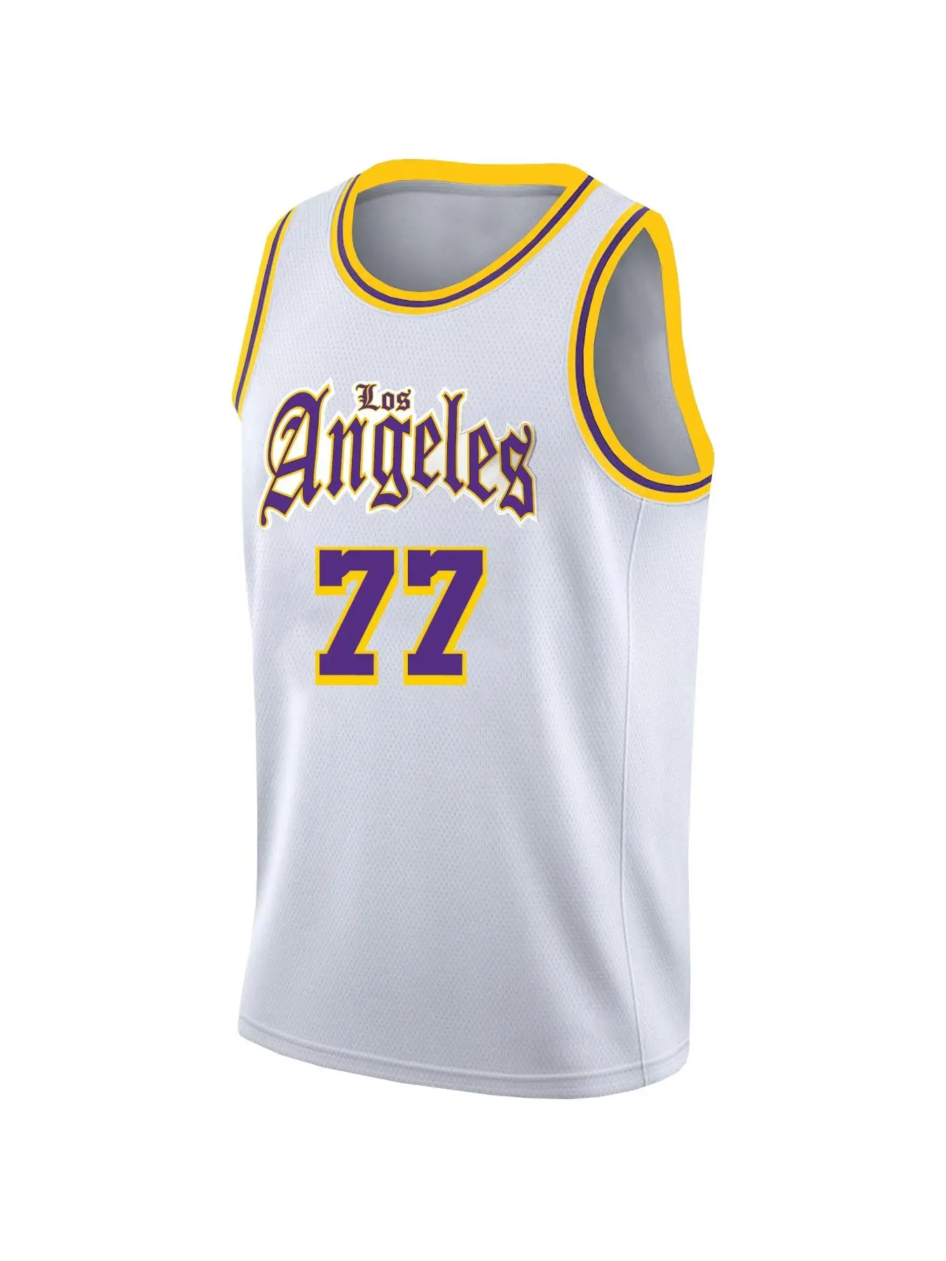 Men's Letter & Figure Embroidery Basketball Jersey, Loose Fit  Sleeveless Round Neck Vest, Breathable Top for Basketball, Running, Workout