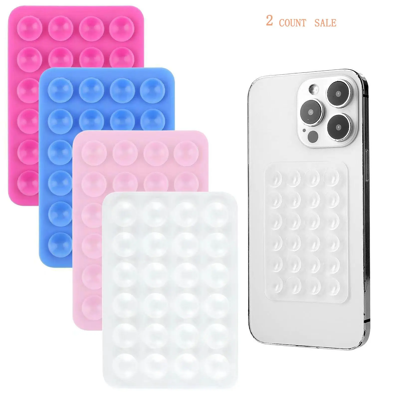 Selfie Suction Phone Case Mount, Silicone Phone Suction Grip, Anti-slip Mobile Accessory Holder, Sticky Phone Grip for Videos and Selfies