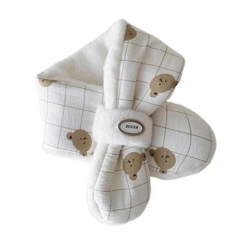 2024 Warm Scarf for Infants Toddler Unisex Cartoon Bear Neck Wrap Towel Soft & Comfortable Baby Neckerchief Winter 8
