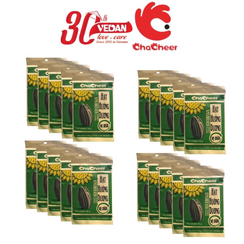 Combo 20 Gói Hạt Hướng Dương CHACHEER Vị Dừa 40g – Ăn Vặt Thơm Ngon Tiện Lợi