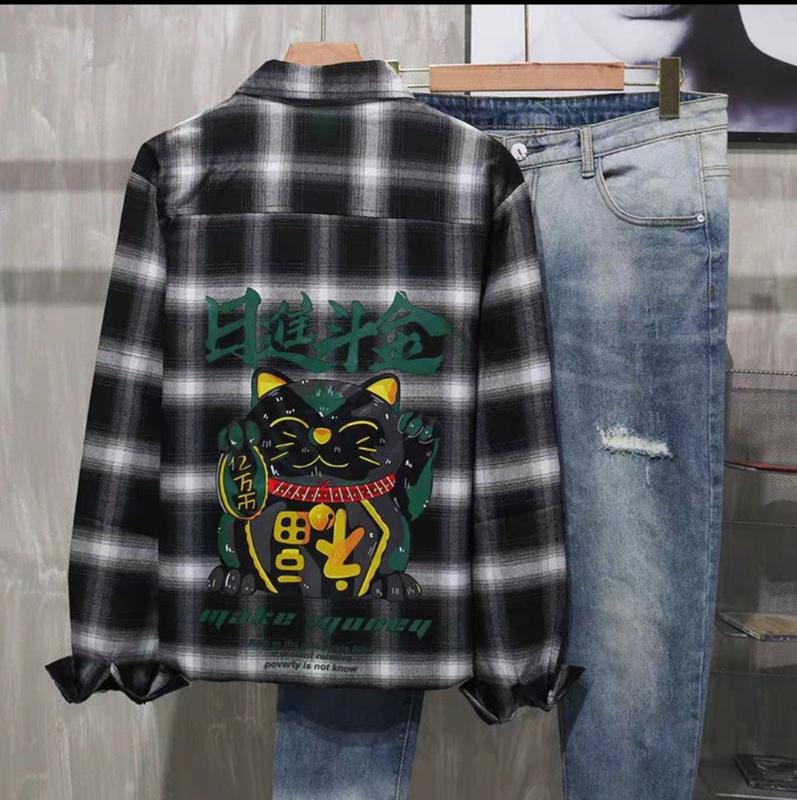 Áo Sơ mi sọc caro Unisex chất liệu kate thoáng mát và mềm mại 2