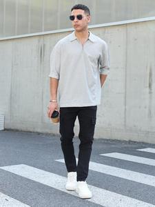 Men's Solid Color Cargo Jeans, Vintage Trendy Casual Comfy Multi-pocket Denim Trousers for Daily Wear, Fashion Men's Bottoms for All Seasons, Cotton