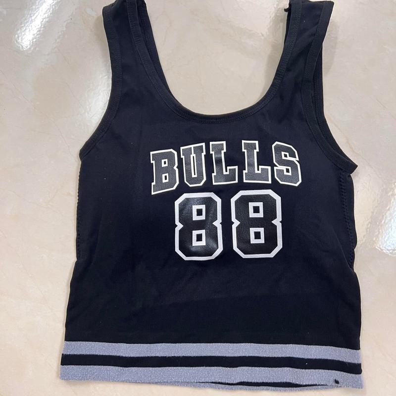 A03. Áo Crop Top Nữ Họa Tiết Chữ Co Dãn Thoải Mái 3