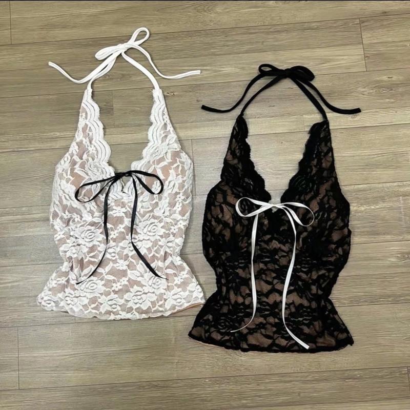 ÁO YẾM REN CHOÀNG CỔ PHỐI NƠ CÓ KÈM MÚT ĐỆM FOM DÁNG VỪA ( CÓ LỚP LÓT PHÍA TRONG )