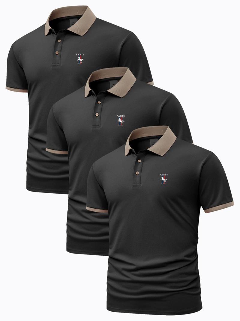 Product Introduction of Men's Graphic Print Polo Shirt, Regular Fit Casual Short Sleeve Top for Summer, Fashion Men's Clothes for Daily Wear 6