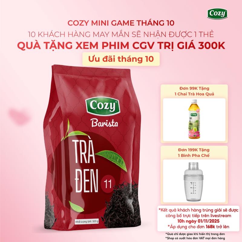 [DEAL SỐC] Trà Đen Cao Cấp Cozy Barista, Trà Đen Cao Cấp Lên Men Từ Lá Trà Shan Tuyết Cổ Thụ, Vị Trà Đậm Pha Trà Sữa, Trà Trái Cây