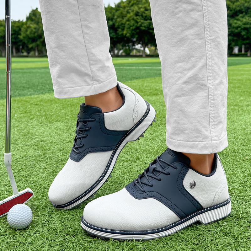 Product Introduction of Professional Men Golf Shoe Brogue Removable Leather Shoes with Nails Casual Business Sneaker Non Slip 22