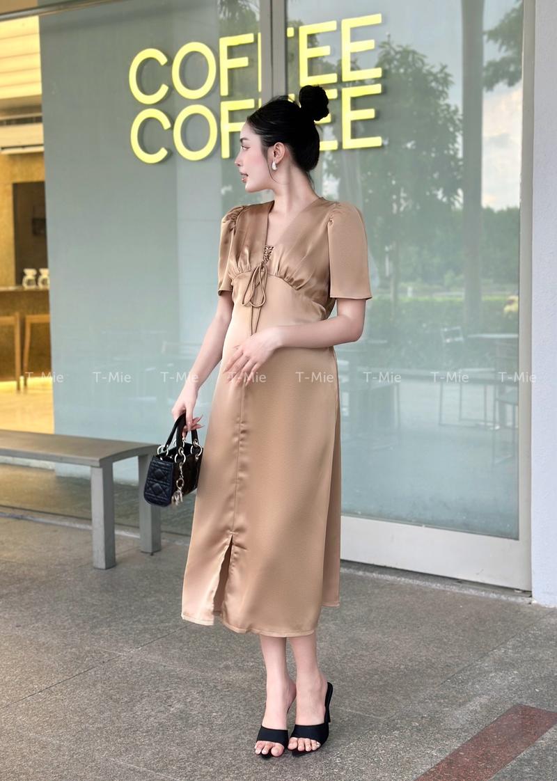 Product Introduction of T-Mie | Đầm Bầu Lụa Tô Châu Dáng Dài Sang Trọng Đi Tiệc, MD5094 Nữ Nhung phi 15